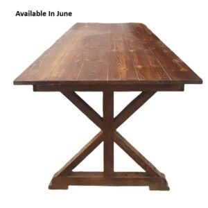 Timber Farm Table 2.4m x 1m | Party Table Hire Sunshine Coast | Alfie's Event Hire | Sunshine Coast Party Hire