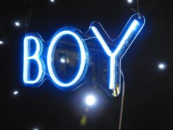 Boy RGB Neon Sign 500mm x 207mm | Hire Neon Lights Sunshine Coast | Alfie's Event Hire | Sunshine Coast Party & Event Hire