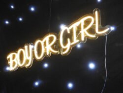 Boy Or Girl RGB Neon Sign 900mm x 197mm | Neon Lights Hire Sunshine Coast | Alfie's Event Hire | Sunshine Coast Party & Event Hire
