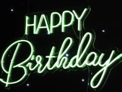 Happy Birthday RGB Neon Sign 1200mm x 730mm | Neon Lights Hire Sunshine Coast | Alfie's Event Hire | Sunshine Coast Party & Event Hire