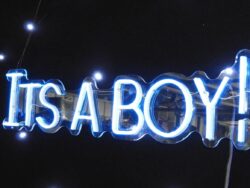 It's A Boy RGB Neon Sign 750mm x 205mm | Neon Light Hire Sunshine Coast | Alfie's Event Hire | Sunshine Coast Party & Event Hire
