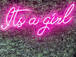 It's A Girl RGB Neon Sign 750mm x 324mm | Neon Lights Hire Sunshine Coast | Alfie's Event Hire | Sunshine Coast Party & Event Hire