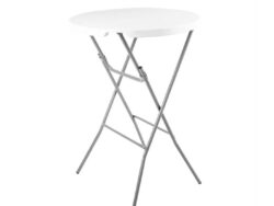 80cm Round Trestle Table 110cm High - Dry Bar Hire Sunshine Coast | Alfie's Event Hire | Sunshine Coast Party & Event Hire