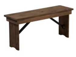 2.4M Timber Bench Seat | Sunshine Coast Chair Hire | Alfie's Event Hire | Sunshine Coast Party & Event Hire