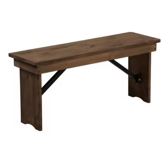 2.4M Timber Bench Seat | Sunshine Coast Chair Hire | Alfie's Event Hire | Sunshine Coast Party & Event Hire